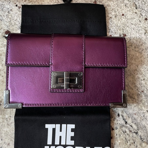 Small Purple  Leather Clutch Bag from The Kooples - Picture 3 of 9